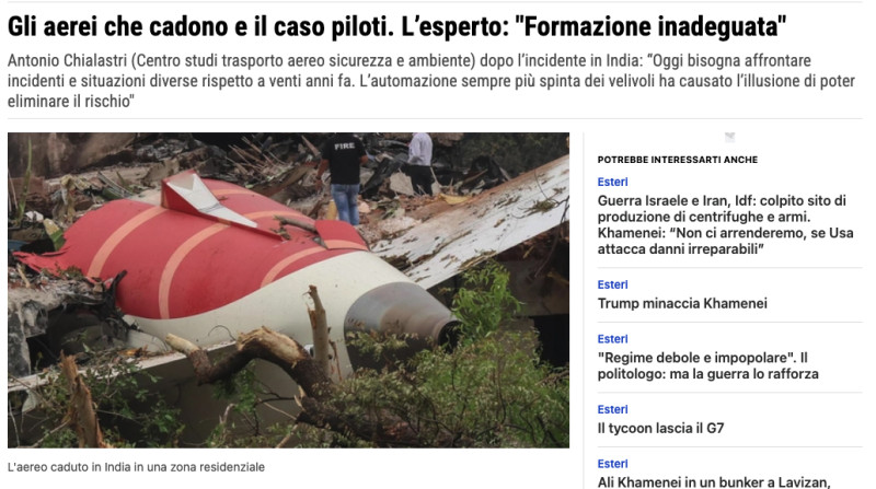 Quotidiano Nazionale intervista il Cmd. Antonio Chialastri